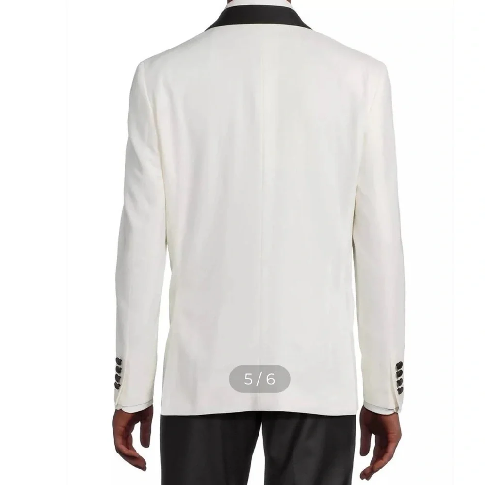 Ted Baker Off white  Tuxedo Jacket Blazer with Black Shawl Collar